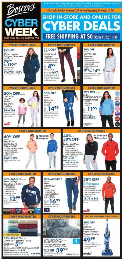 Boscov's (CT, DE, MD, NJ, NY, PA) Weekly Ad Flyer November 29 to December 6