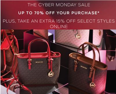 Michael Kors Canada Cyber Monday 2021 Sale: Save up to 70% off Your Purchase + an Extra 15% off Select Styles