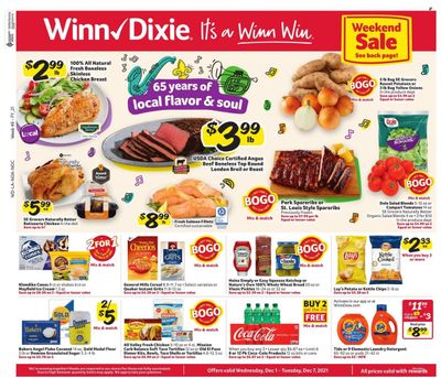 Winn Dixie (AL, FL, GA, LA) Weekly Ad Flyer November 30 to December 7