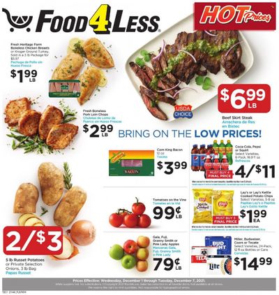 Food 4 Less (IL) Weekly Ad Flyer November 30 to December 7