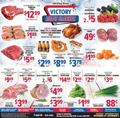 Victory Meat Market Flyer November 30 to December 4
