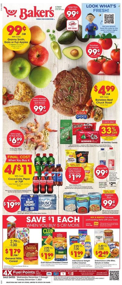 Baker's (NE) Weekly Ad Flyer November 30 to December 7