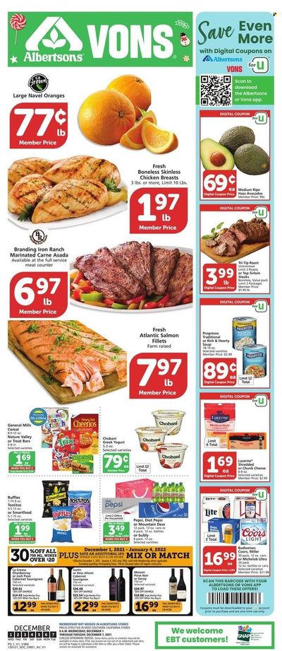 Albertsons (CA, ID, LA, MT, OR, TX, WA) Weekly Ad Flyer November 30 to December 7