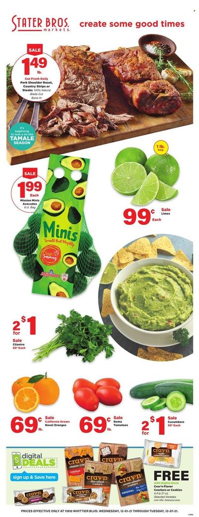Stater Bros. (CA) Weekly Ad Flyer November 30 to December 7