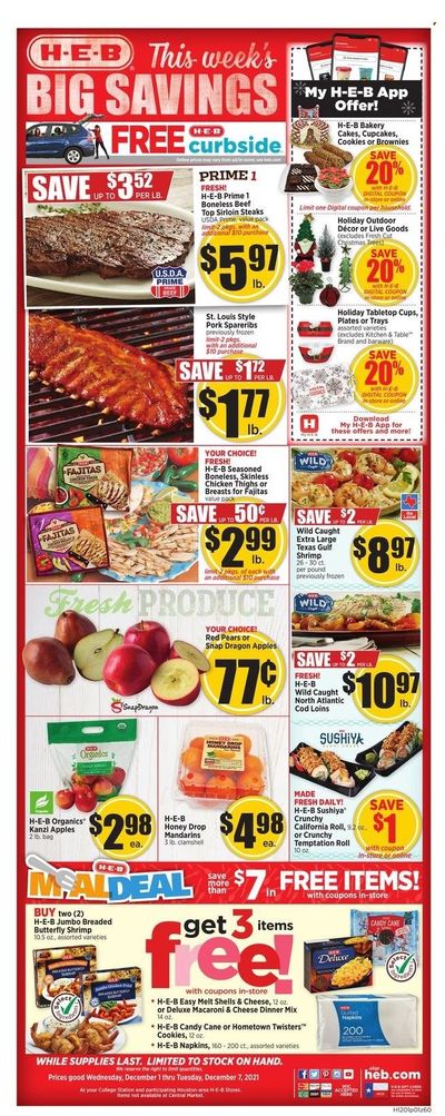 H-E-B (TX) Weekly Ad Flyer November 30 to December 7