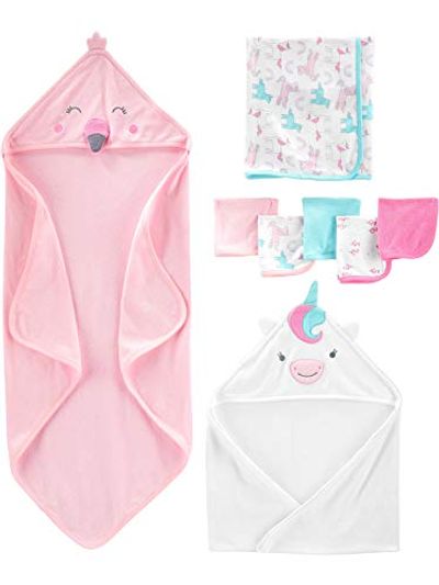 Simple Joys by Carter's Girls' 8-Piece Towel and Washcloth Set, Multi, One Size $24.8 (Reg $32.50)