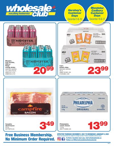 Wholesale Club (West) Flyer December 2 to January 5