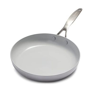 GreenPan Venice Pro Stainless Steel Ceramic Nonstick, Frypan, 10'', Light Grey $89.99 (Reg $95.99)