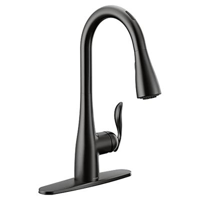 Moen 7594EVBL Arbor U by Moen Smart Pulldown Kitchen Faucet with Voice Control and MotionSense, Matte Black $443.75 (Reg $602.40)