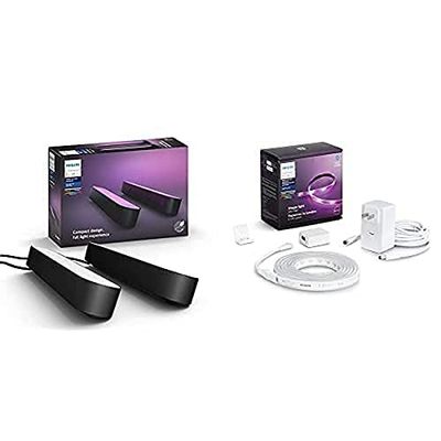 Philips Hue Play Double Kit - Black Finish + White and Color Ambiance Lightstrip Base Kit with Bluetooth $179 (Reg $259.06)