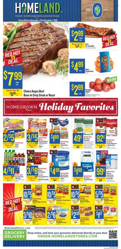 Homeland (OK, TX) Weekly Ad Flyer December 1 to December 8