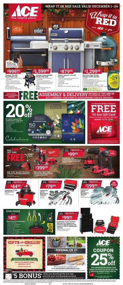 ACE Hardware Weekly Ad Flyer December 1 to December 8