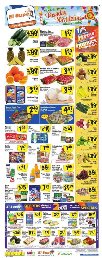 El Super (CA, NM, NV, TX) Weekly Ad Flyer December 1 to December 8