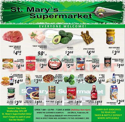 St. Mary's Supermarket Flyer December 1 to 7