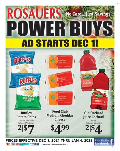 Rosauers (ID, MT, OR, WA) Weekly Ad Flyer December 1 to December 8 Rosauers (ID, MT, OR, WA) Weekly Ad Flyer December 1 to December 8