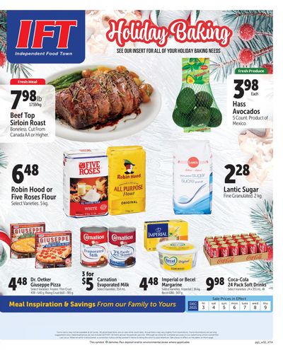 IFT Independent Food Town Flyer December 3 to 9