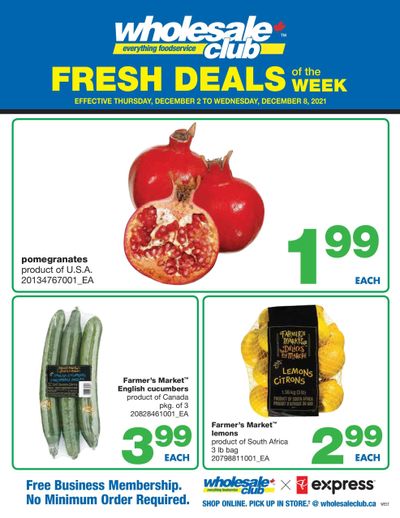 Wholesale Club (West) Fresh Deals of the Week Flyer December 2 to 8 Wholesale Club (West) Fresh Deals of the Week Flyer December 2 to 8