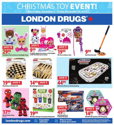 London Drugs Christmas Toy Event Flyer December 3 to 24