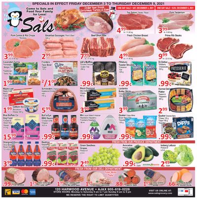 Sal's Grocery Flyer December 3 to 9