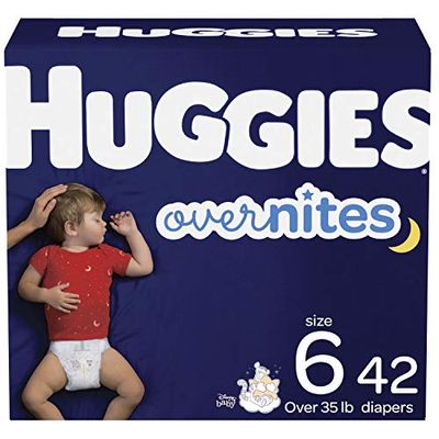 HUGGIES Diapers Size 6 - Huggies Overnites Night Time Disposable HUGGIES Diapers, 42ct, Giga Pack $19.97 (Reg $32.99)