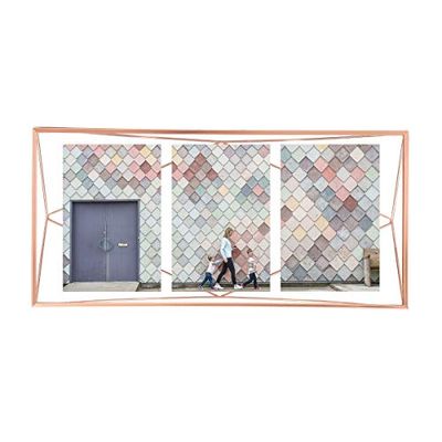 Umbra Prisma Multi 5x7 Picture Frame for Desktop or Wall, Holds Three 5”x7” Photos, Copper $20.99 (Reg $34.97)