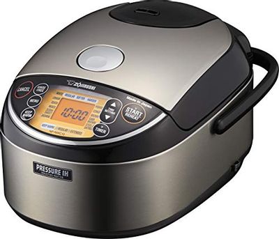 Zojirushi NP-NWC10XB Pressure Induction Heating Rice Cooker & Warmer, 5.5 Cup, Stainless Black, Made in Japan $512.99 (Reg $569.99)