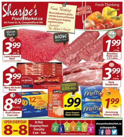 Sharpe's Food Market Flyer December 2 to 8