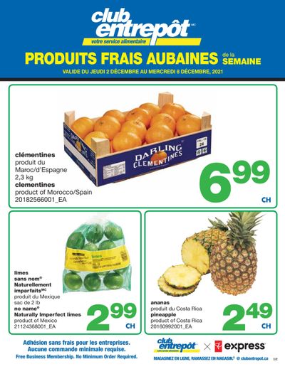 Wholesale Club (QC) Fresh Deals of the Week Flyer December 2 to 8