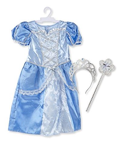 Melissa & Doug Royal Princess Role Play Costume Set (3 pcs) - Blue Gown, Tiara, Wand $12.33 (Reg $21.51)