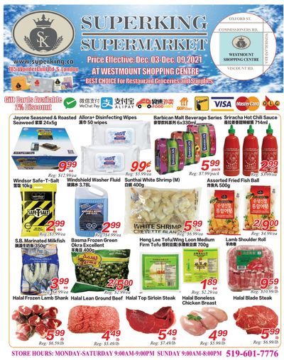 Superking Supermarket (London) Flyer December 3 to 9