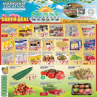 Sunny Foodmart (Markham) Flyer December 3 to 9