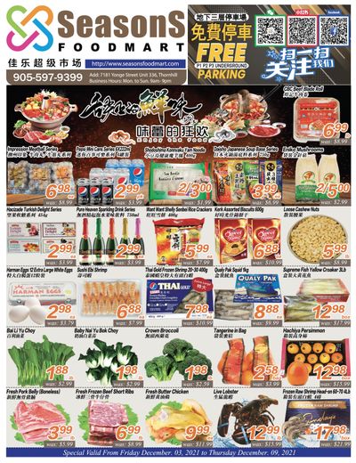 Seasons Food Mart (Thornhill) Flyer December 3 to 9