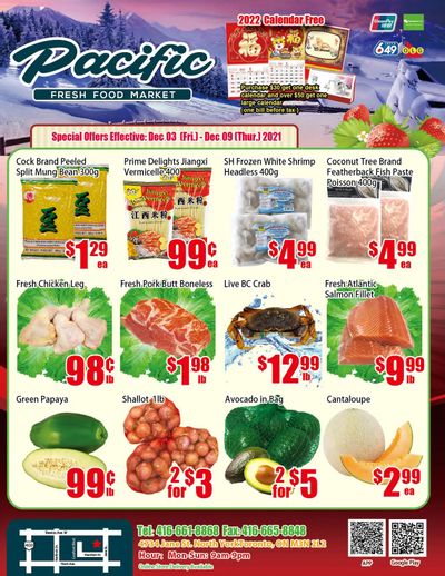 Pacific Fresh Food Market (North York) Flyer December 3 to 9