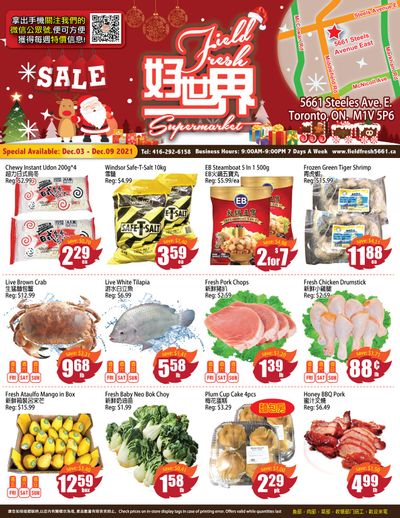 Field Fresh Supermarket Flyer December 3 to 9