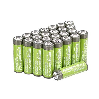 Amazon Basics 24-Pack AA Rechargeable Batteries, High-Capacity 2,400 mAh Battery, Pre-Charged, Recharge up to 400x $31.88 (Reg $37.58)