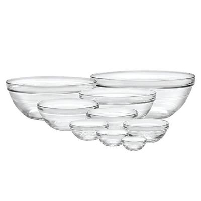 Duralex Made in France LYS Stackable 9-Piece Bowl Set,Clear $32.97 (Reg $46.97)