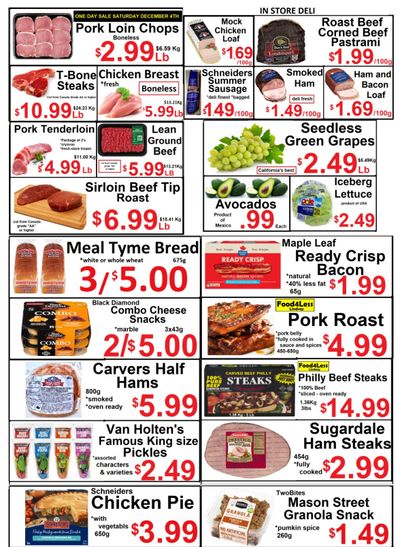 Food 4 Less Flyer December 3 to 9