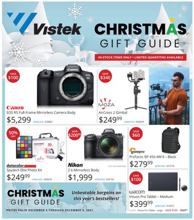 Vistek Christmas Gift Guide Flyer December 3 to 9