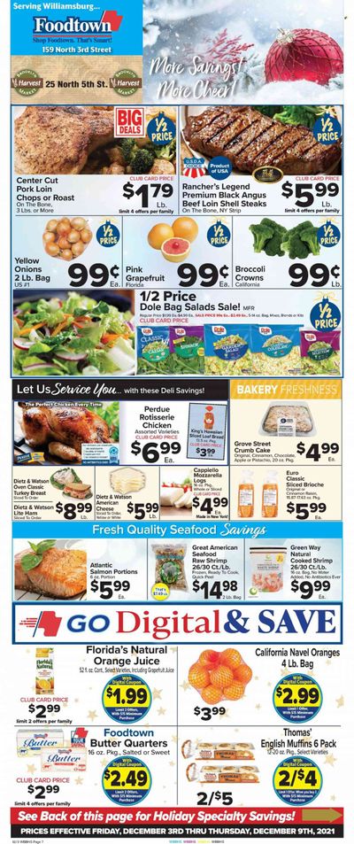 Foodtown (NJ, NY, PA) Weekly Ad Flyer December 3 to December 10