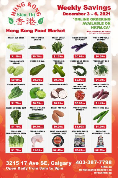 Hong Kong Food Market Flyer December 3 to 6