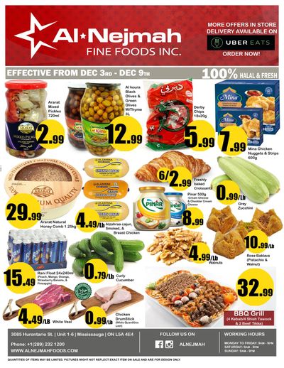 Alnejmah Fine Foods Inc. Flyer December 3 to 9
