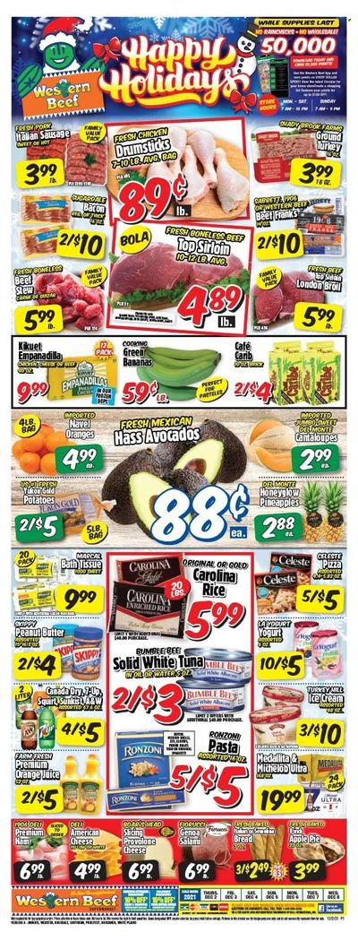 Western Beef (FL, NY) Weekly Ad Flyer December 3 to December 10