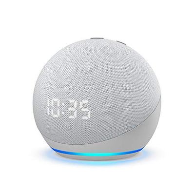 All-new Echo Dot (4th Gen) | Smart speaker with clock and Alexa | Glacier White $44.99 (Reg $79.99)