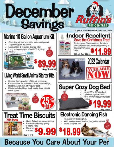 Rufiin's Pet Centre Flyer December 2 to 19