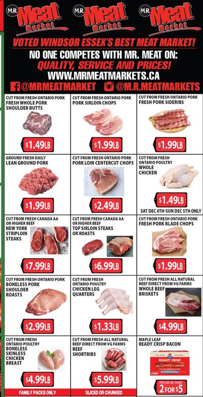 M.R. Meat Market Flyer December 4 to 11