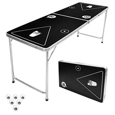 GoPong 6-Foot Portable Folding Beer Pong/Flip Cup Table, 6 Balls Included $69.99 (Reg $118.48)