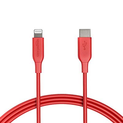 Amazon Basics USB-C to Lightning Cable, MFi Certified iPhone Charger - Red, 6-Foot $12.55 (Reg $15.73)