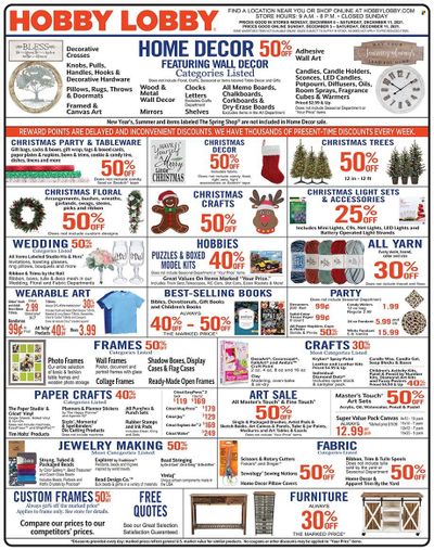 Hobby Lobby Weekly Ad Flyer December 5 to December 12