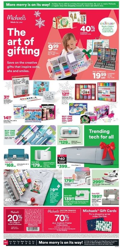 Michaels Weekly Ad Flyer December 5 to December 12