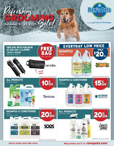 Ren's Pets Depot Refreshing Grooming Sale Flyer December 6 to 24